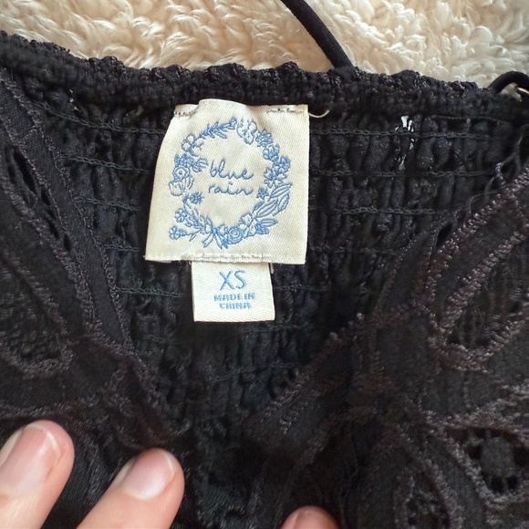 Blue Rain Black Maxi Dress Adella Size XS Lace Detail - Picture 5 of 7